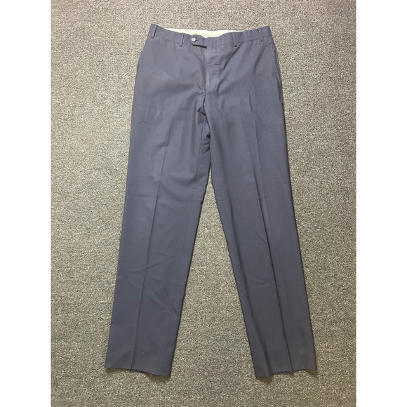 Canali Pants - Canali Dress Pants Navy Blue Womens 7R Wool Flat Front 31x31 Corp Core Business
